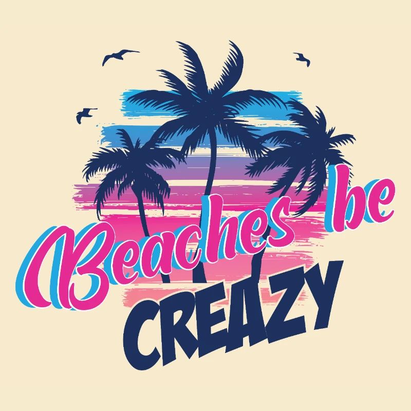 Beaches be Crazy Palm Neon Sunset