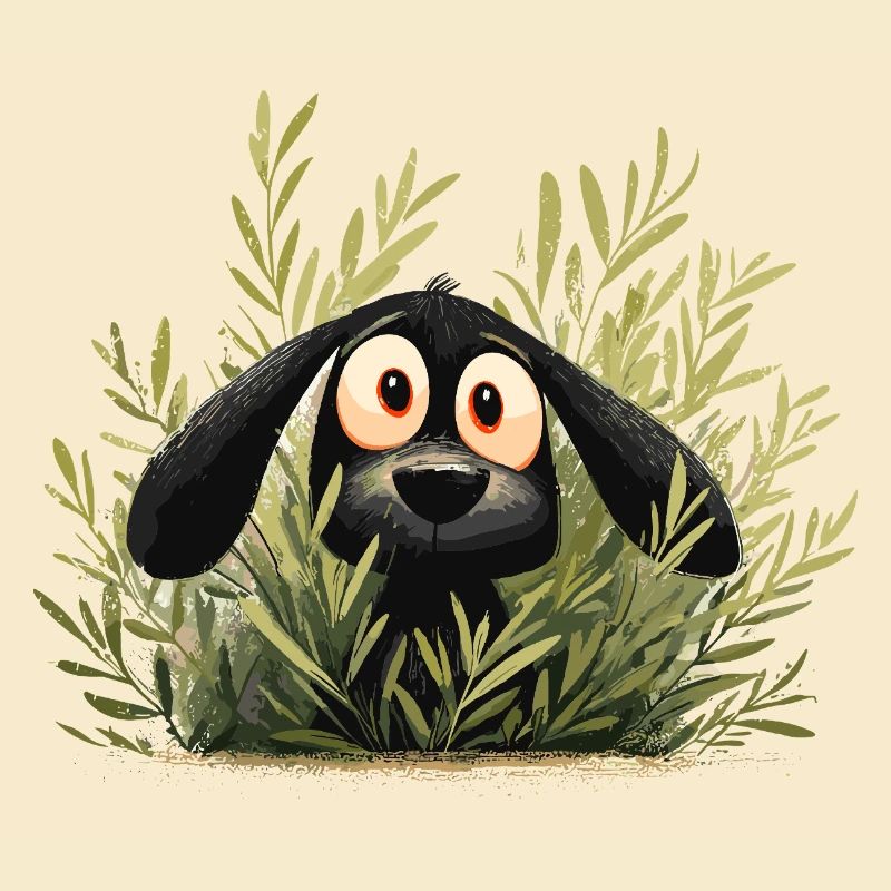 Sifflet de chien dans les buissons de la forêt