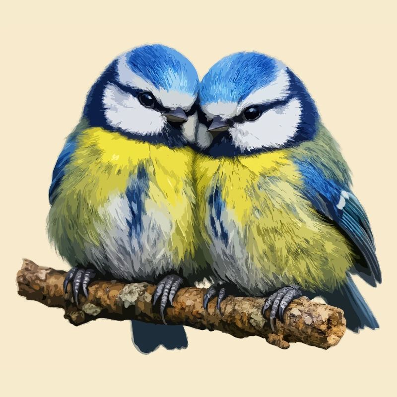 Zwei Blaue