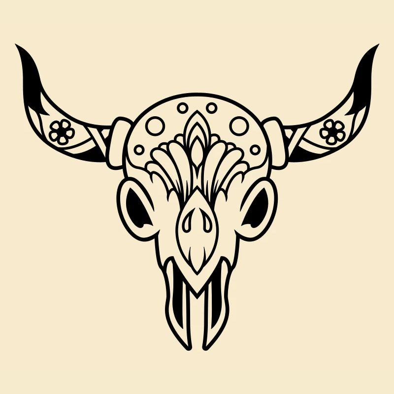 Crâne avec des cornes