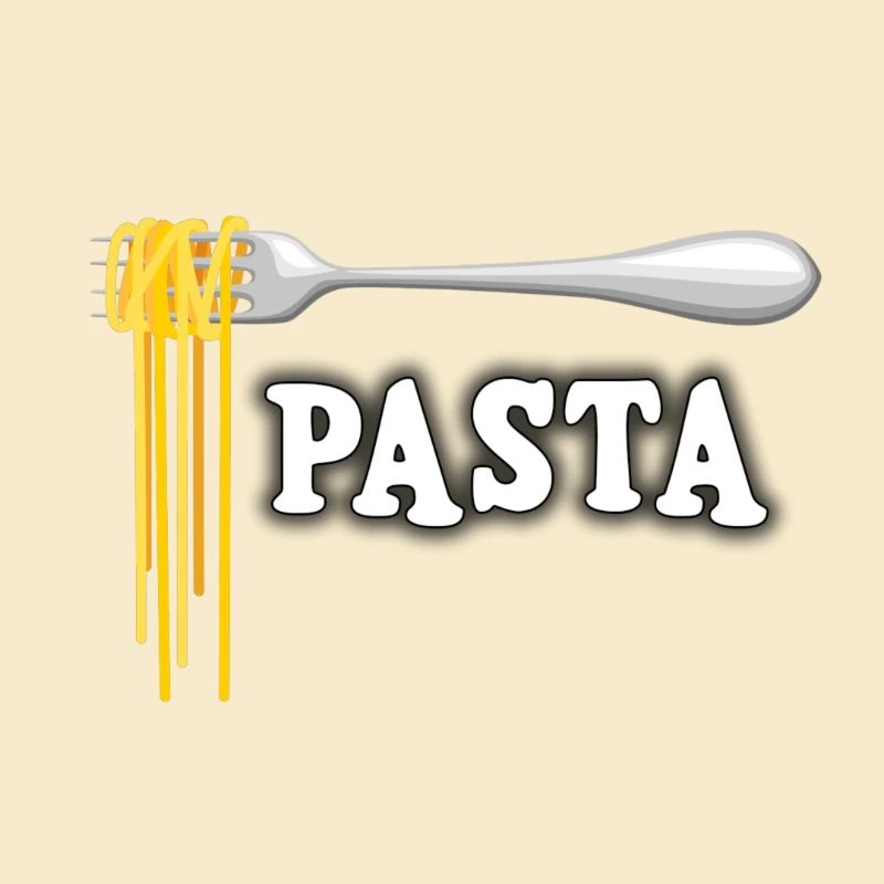 Illustration von Spaghetti mit Gabel
