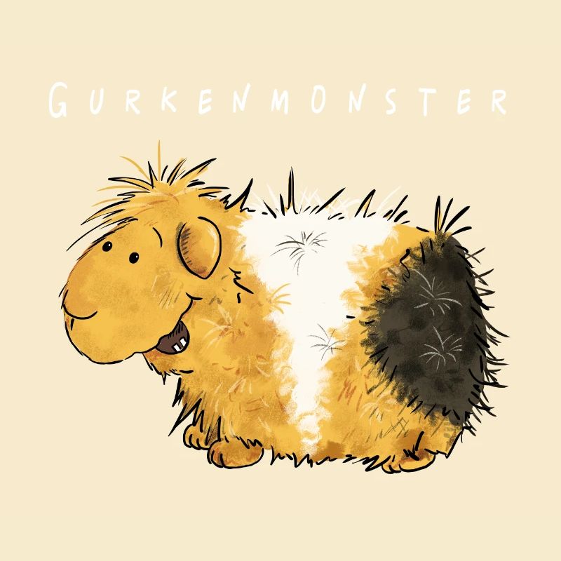Monstre de concombre drôle je bande dessinée cochon d'inde