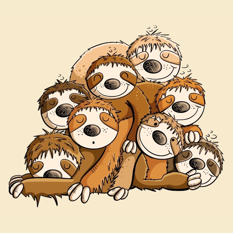 Big Sloth Heap I Chilling Animals Lazy