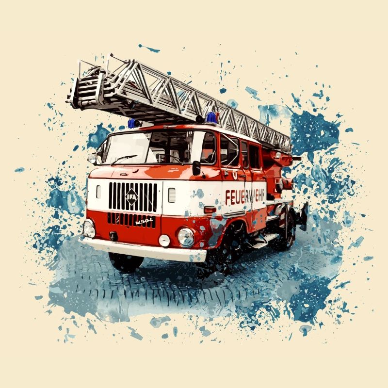 IFA W50 Feuerwehr mit Drehleiter