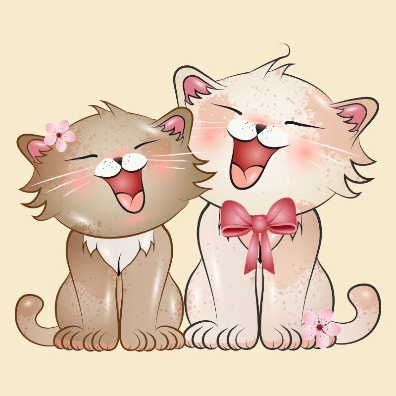 two cute singing cats children