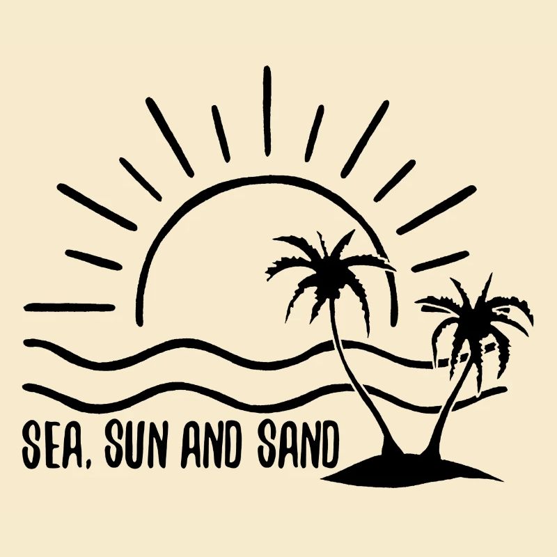 Mer, soleil et sable (noir)