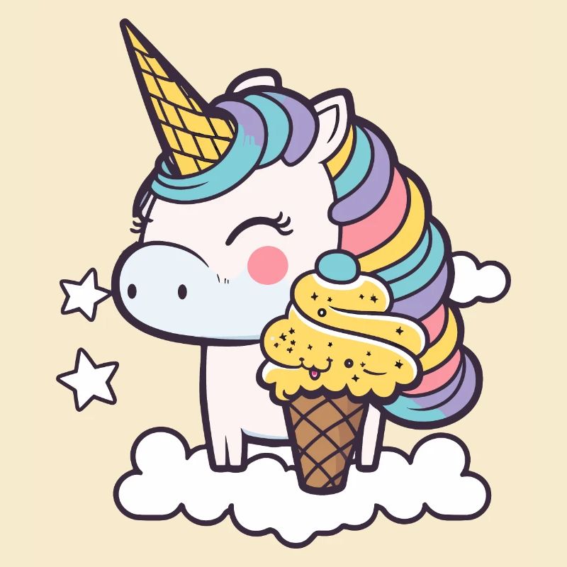 Licorne de crème glacée