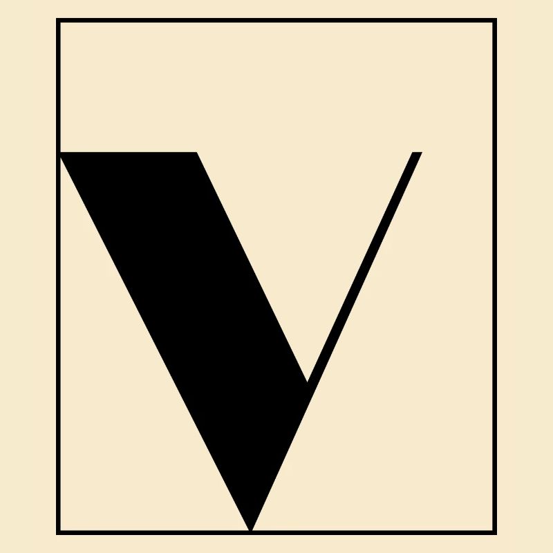 Letter alphabet v
