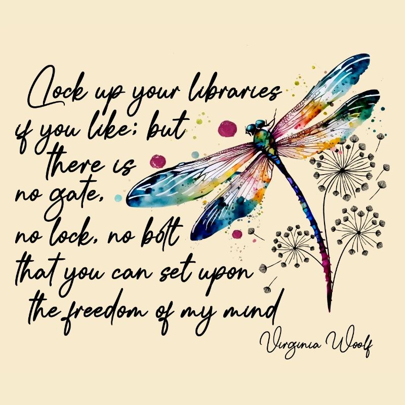 Conception de la citation de la liberté de Virginia Woolf