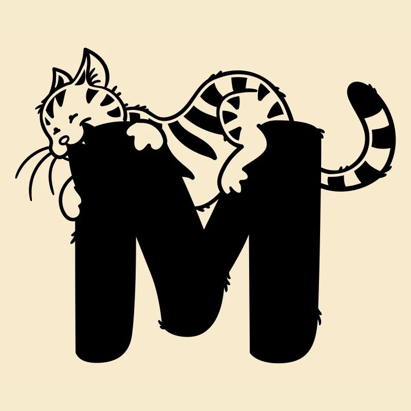 Katze Buchstabe M