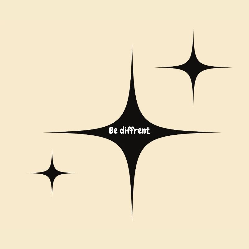 Sei anders Starburst Grafik