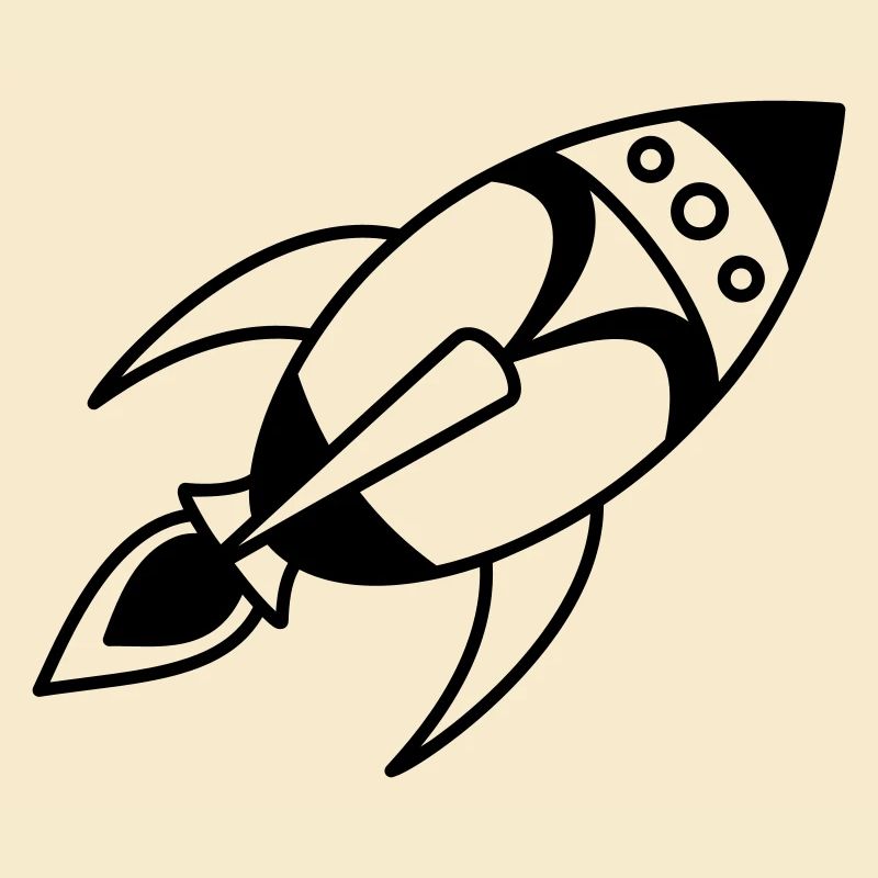 Fusée spatiale rétro – Conception de vaisseau spatial