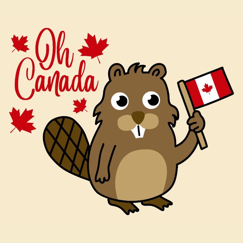 Oh Ours du drapeau du castor du Canada