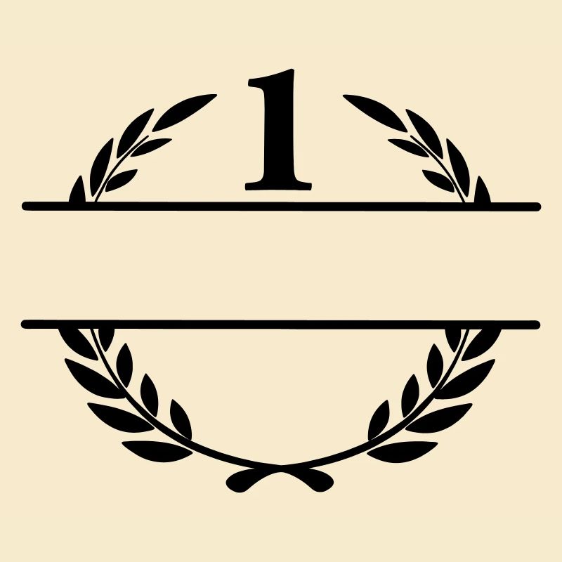 Bannière de nom Lauwerkrans avec le numéro 1