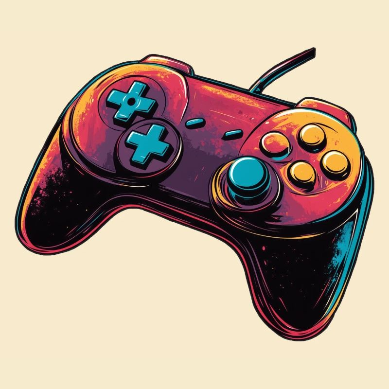 Logo manette de jeu, gamepad, joueur de console