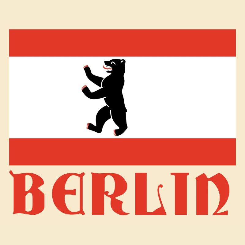 Graphique du drapeau de l’ours de Berlin