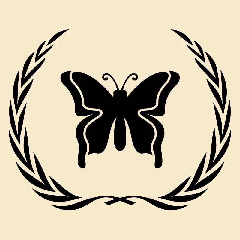 Couronne de symbole de papillon