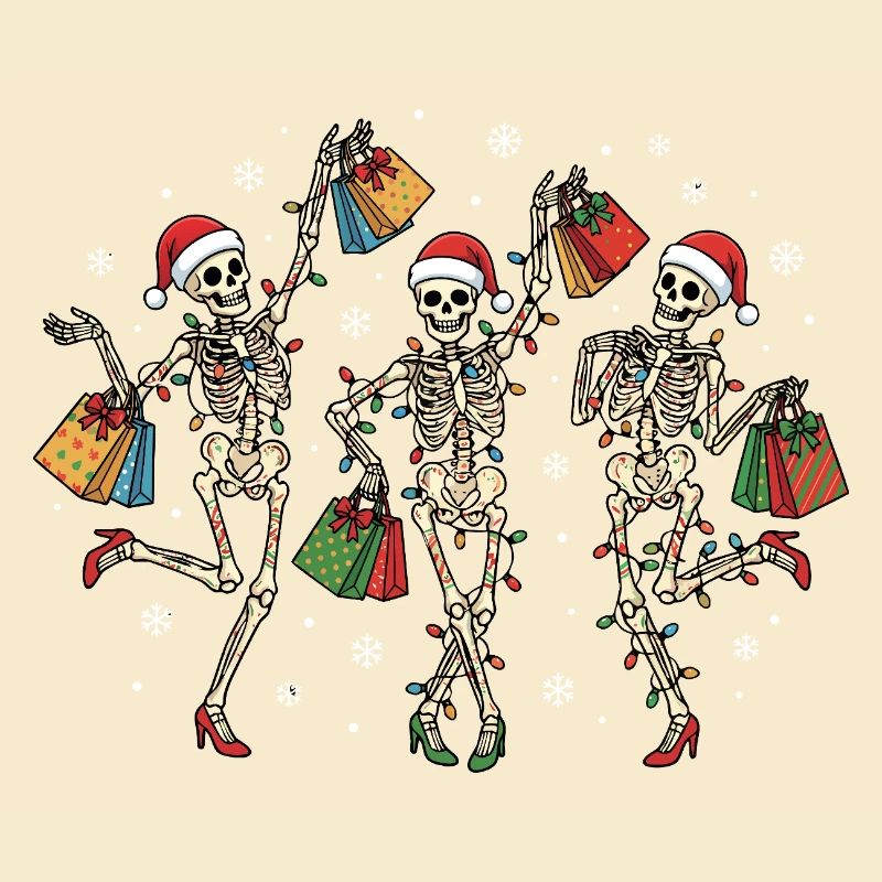 Dancing skeleton shoppers
