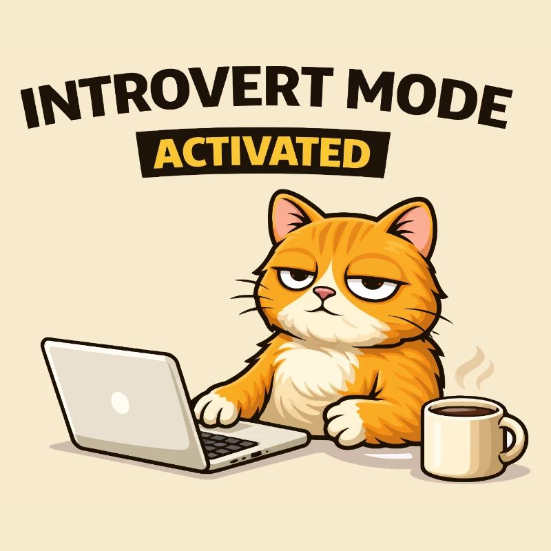 Chat activé en mode introverti