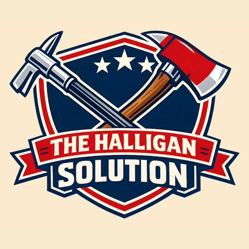 Halligan Solution Schild Grafik