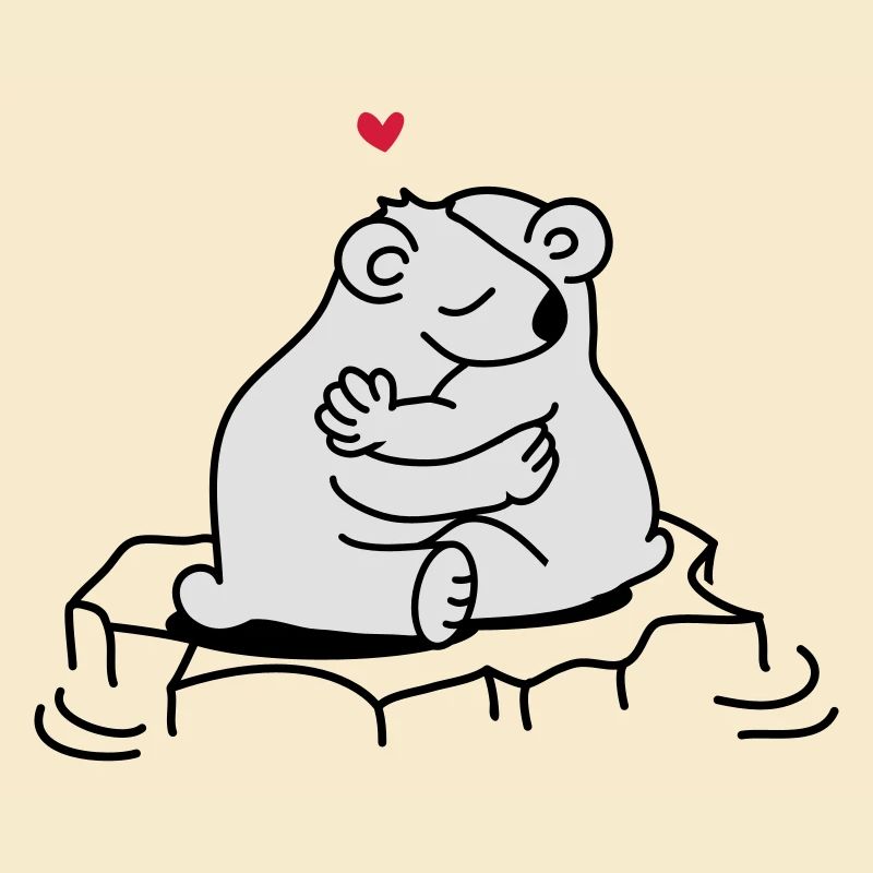 Zwei verliebte Eisbären
