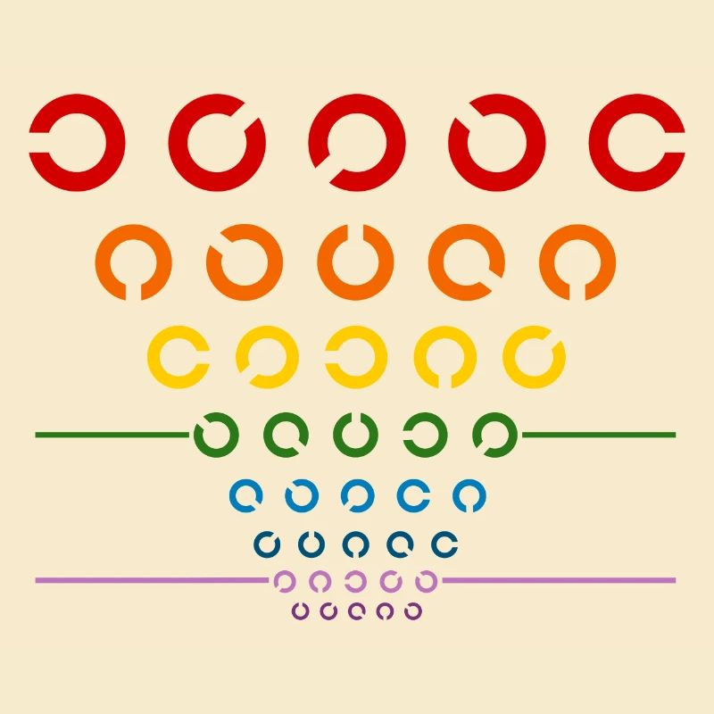Regenbogen Sehtest