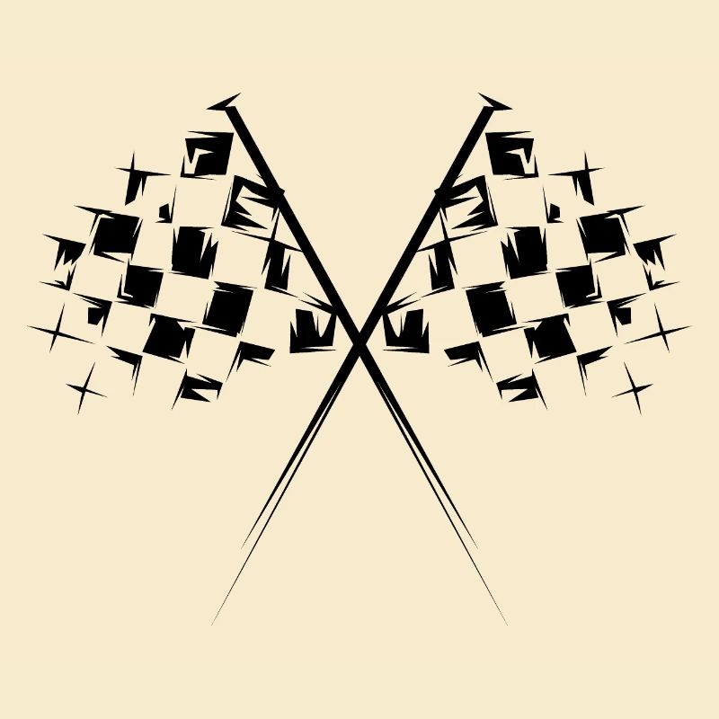 Icône du drapeau de course Illustration Icône du drapeau à damier