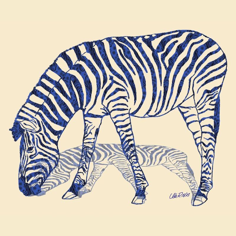 Zebra mit Zebraschatten