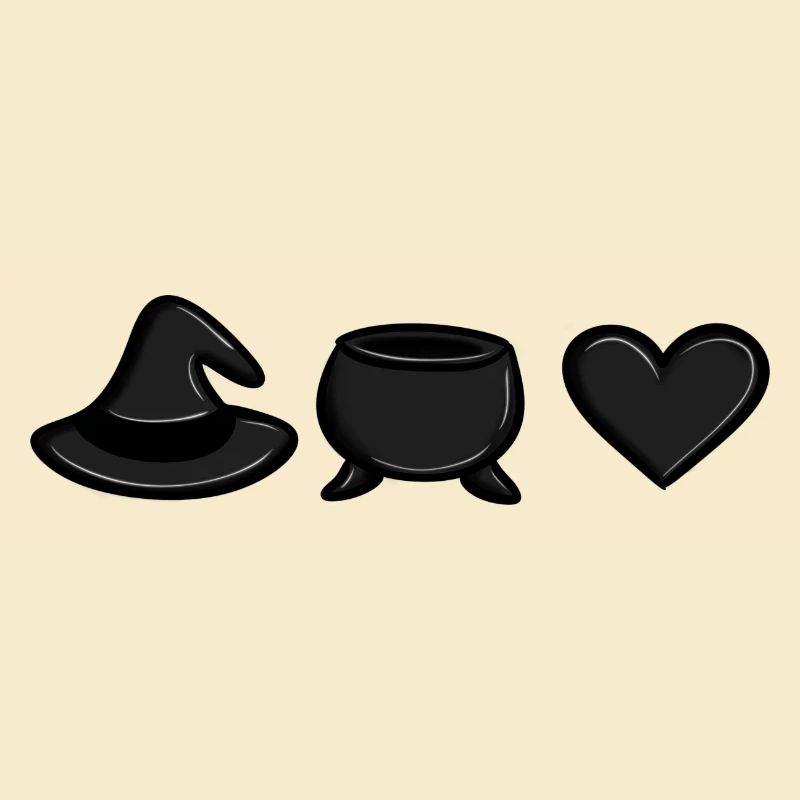 Amour du chaudron de sorcière (noir)