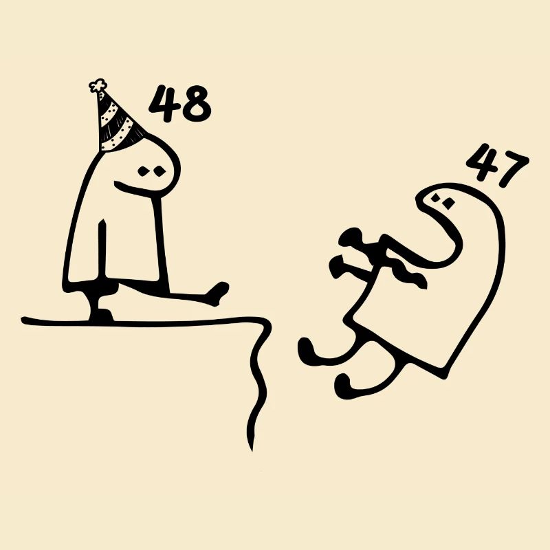 48 ans : Adieu âge 47 ans, Joyeux 48e anniversaire