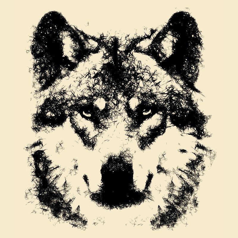 Wolf aus Strichen