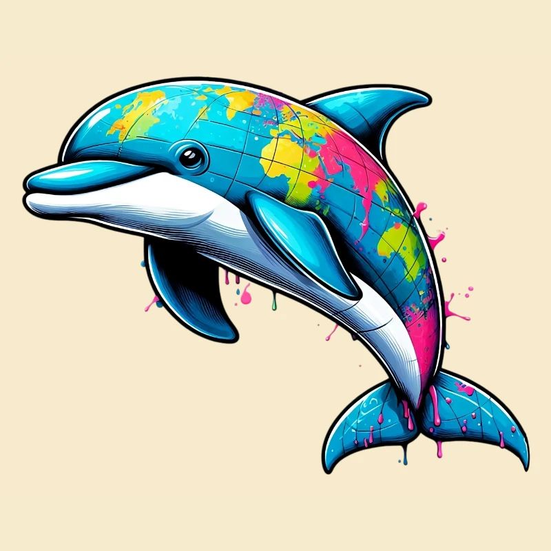 Globe de dauphin monde planète Terre