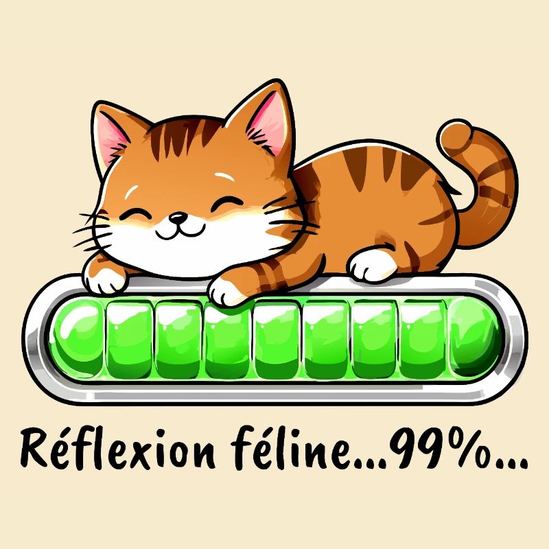 Réflexion Féline à 99% - Chat Mignon