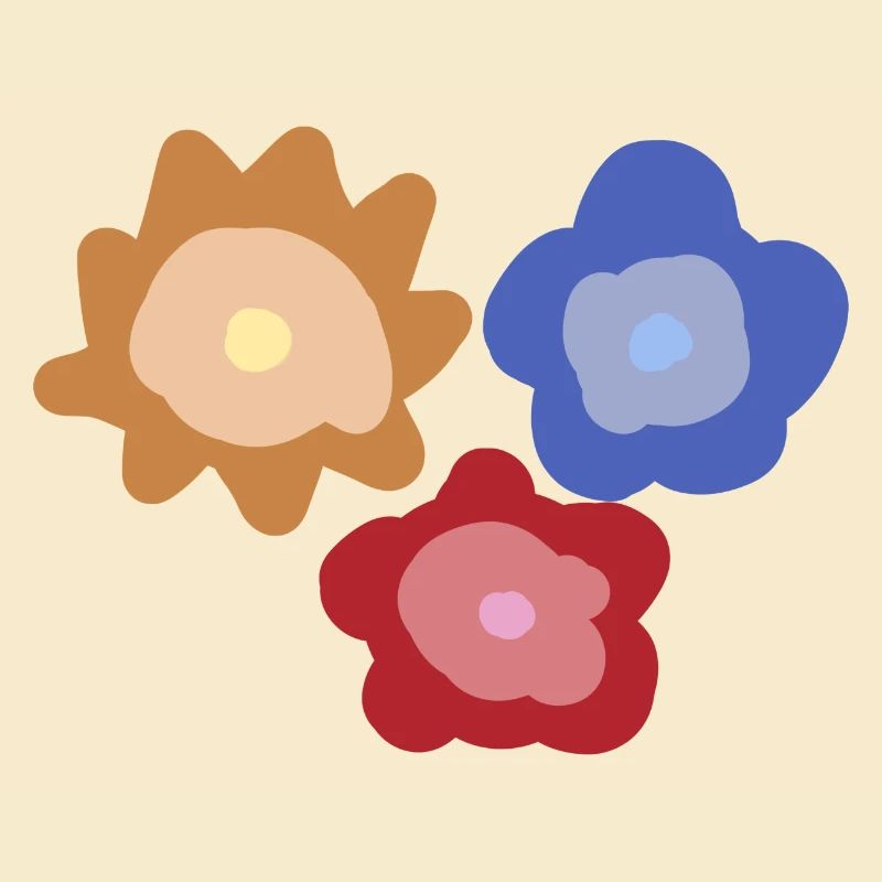 Cercles de fleurs abstraits