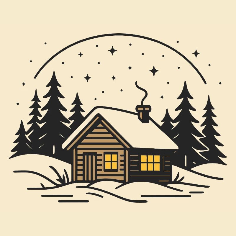 Cabane au clair de lune