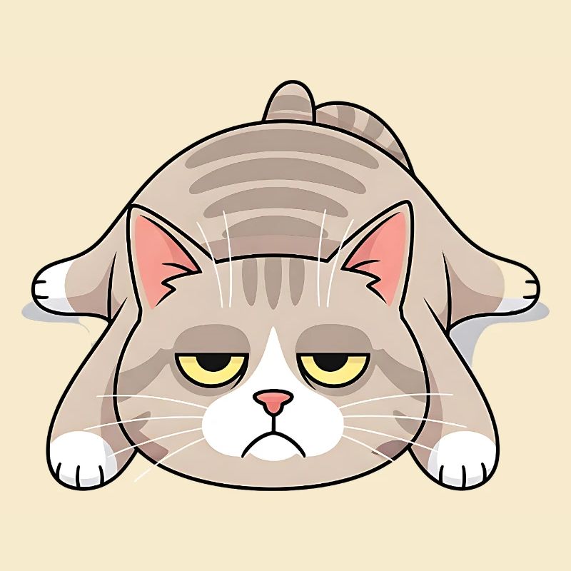 Grim late riser cat morning grouch