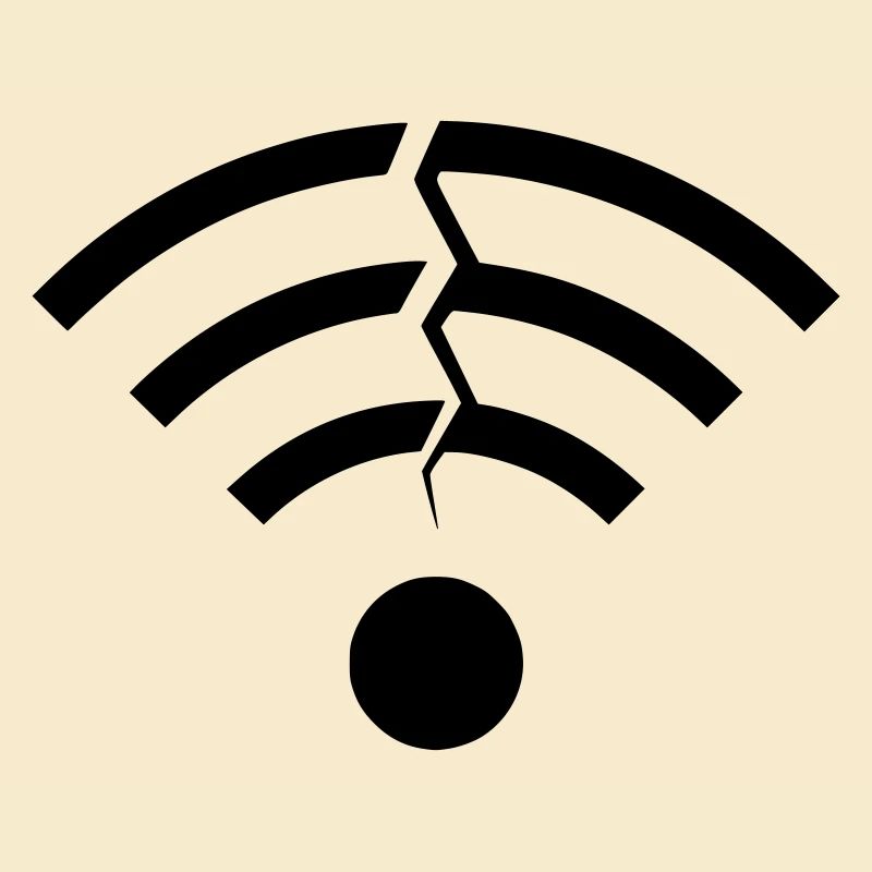 Broken Wi-Fi signal crack