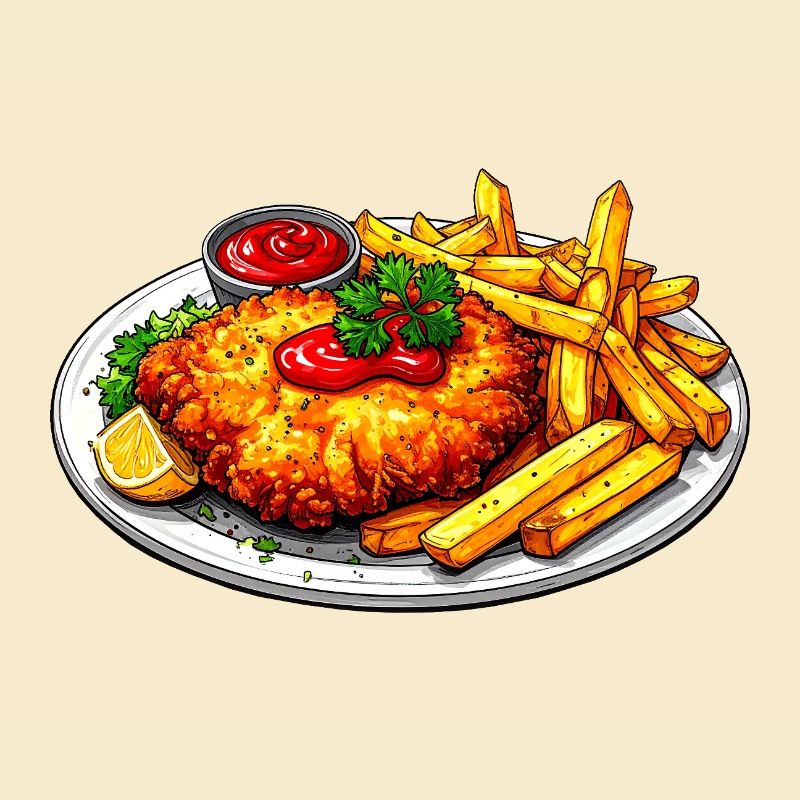 Schnitzel aux frites