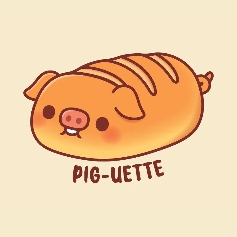 Mignonne baguette de cochon Pig-uette Drôle