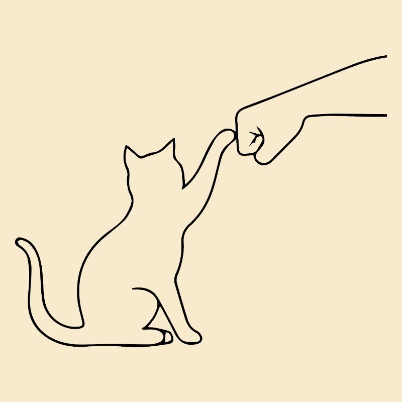 Patte de chat drôle