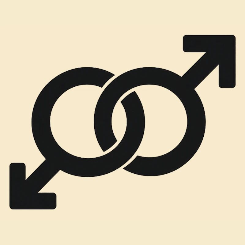 Symboles masculins entrelacés
