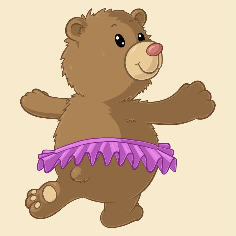 Dancing cartoon bear