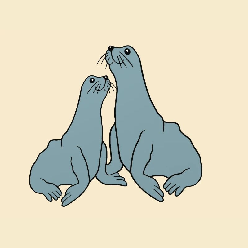 Illustration de phoque ludique