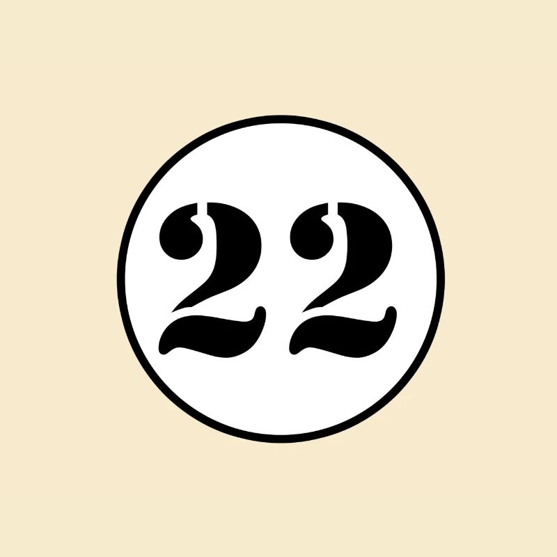 NUMMER 22 Zweiundzwanzig Geburtstag Geschenk