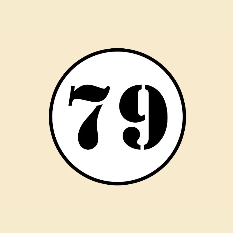 NUMMER 79 Neunundsiebzig Geburtstag Geschenk