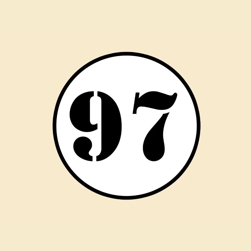 NUMMER 97 Siebenundneunzig Geburtstag Geschenk