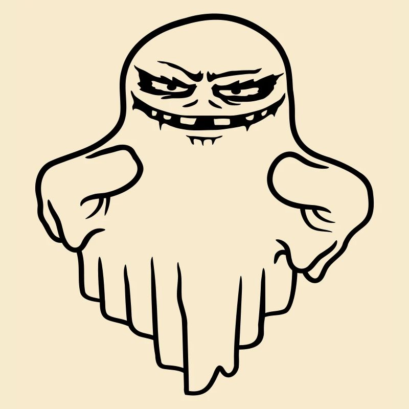 Schwebender Monster Geist Comic