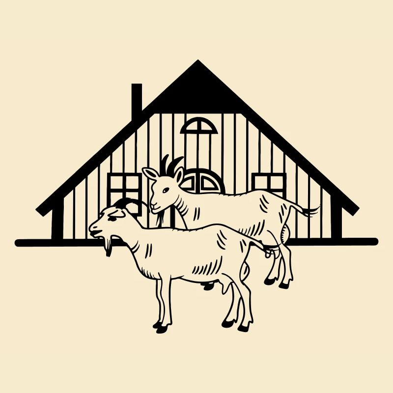 Ziegenfarm oder Stall