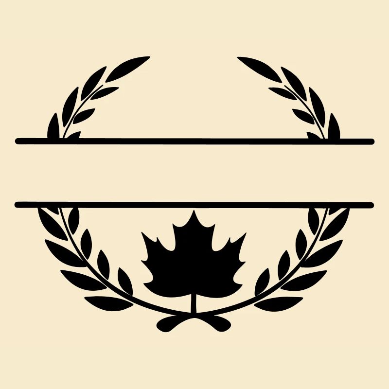 Couronne de laurier feuille d’érable du Canada