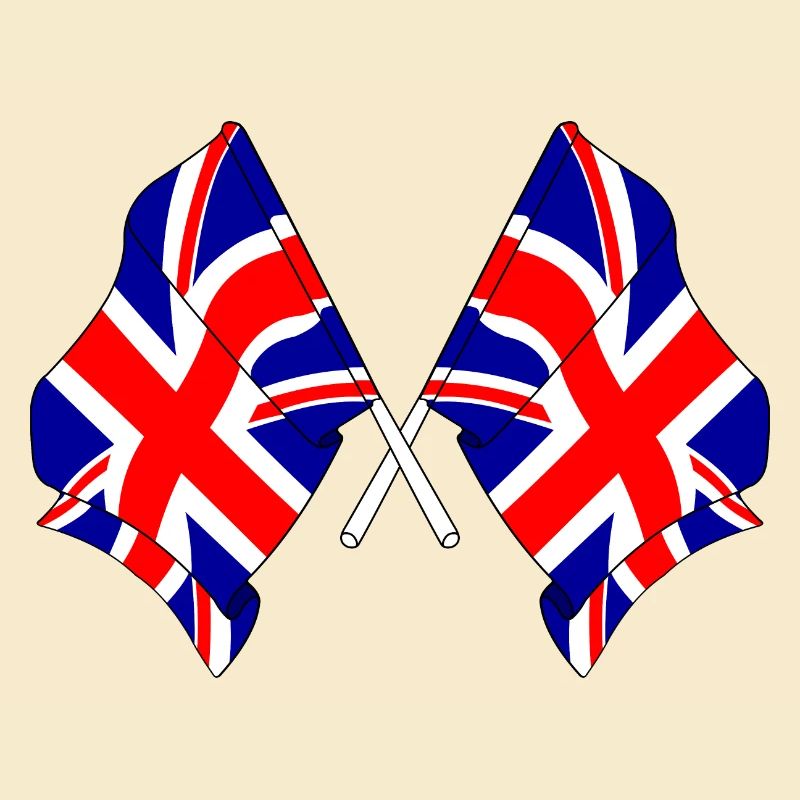 Two flags Great Britain